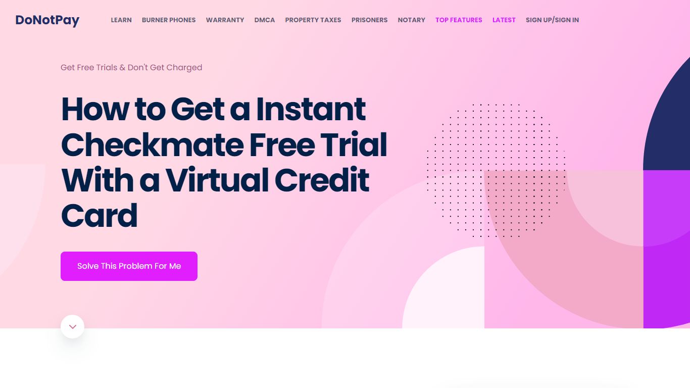 Get Instant Checkmate Free Trial With a Virtual Credit Card ... - DoNotPay